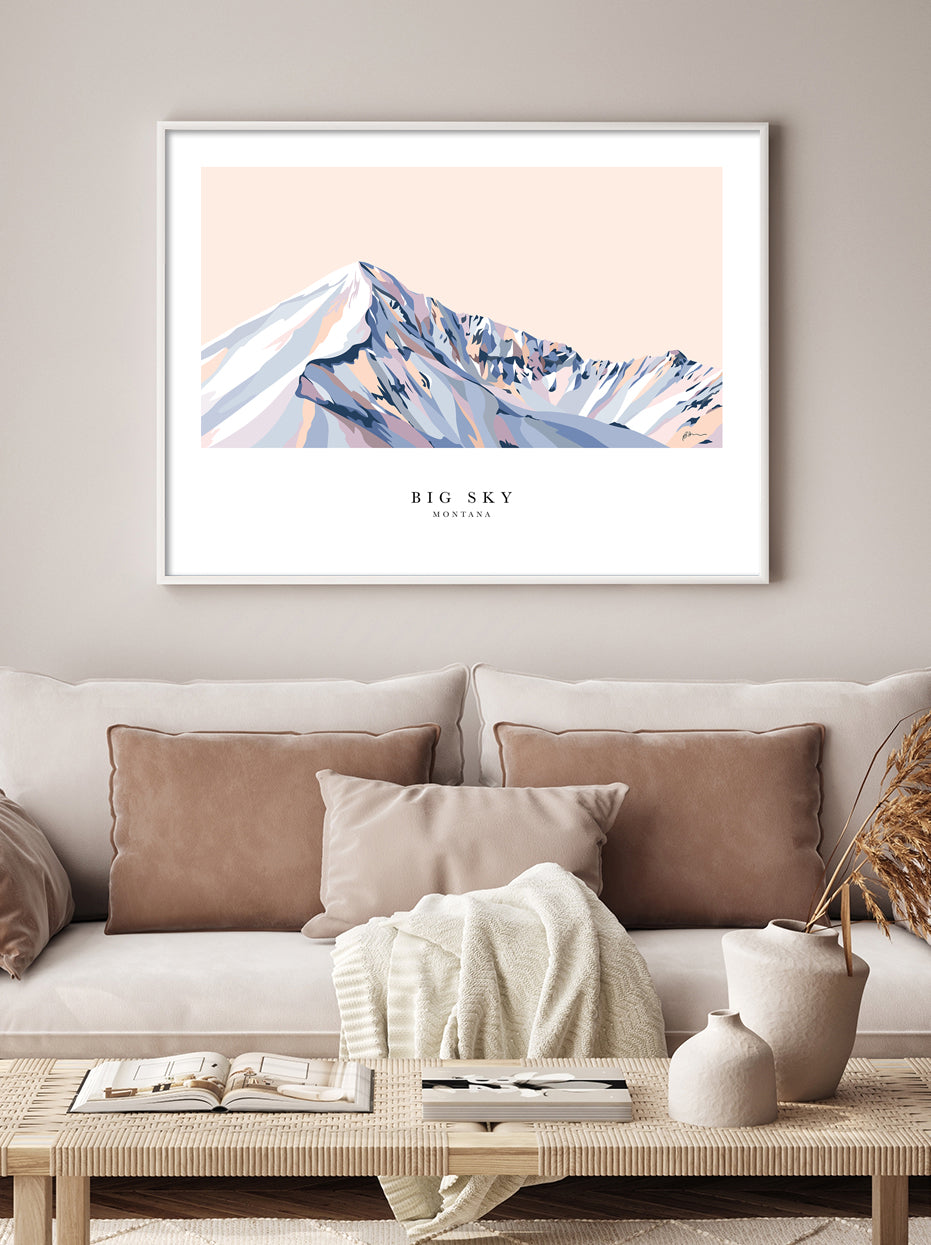 big sky montana art poster