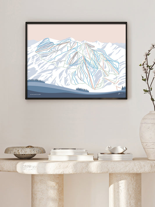 big white trail map poster