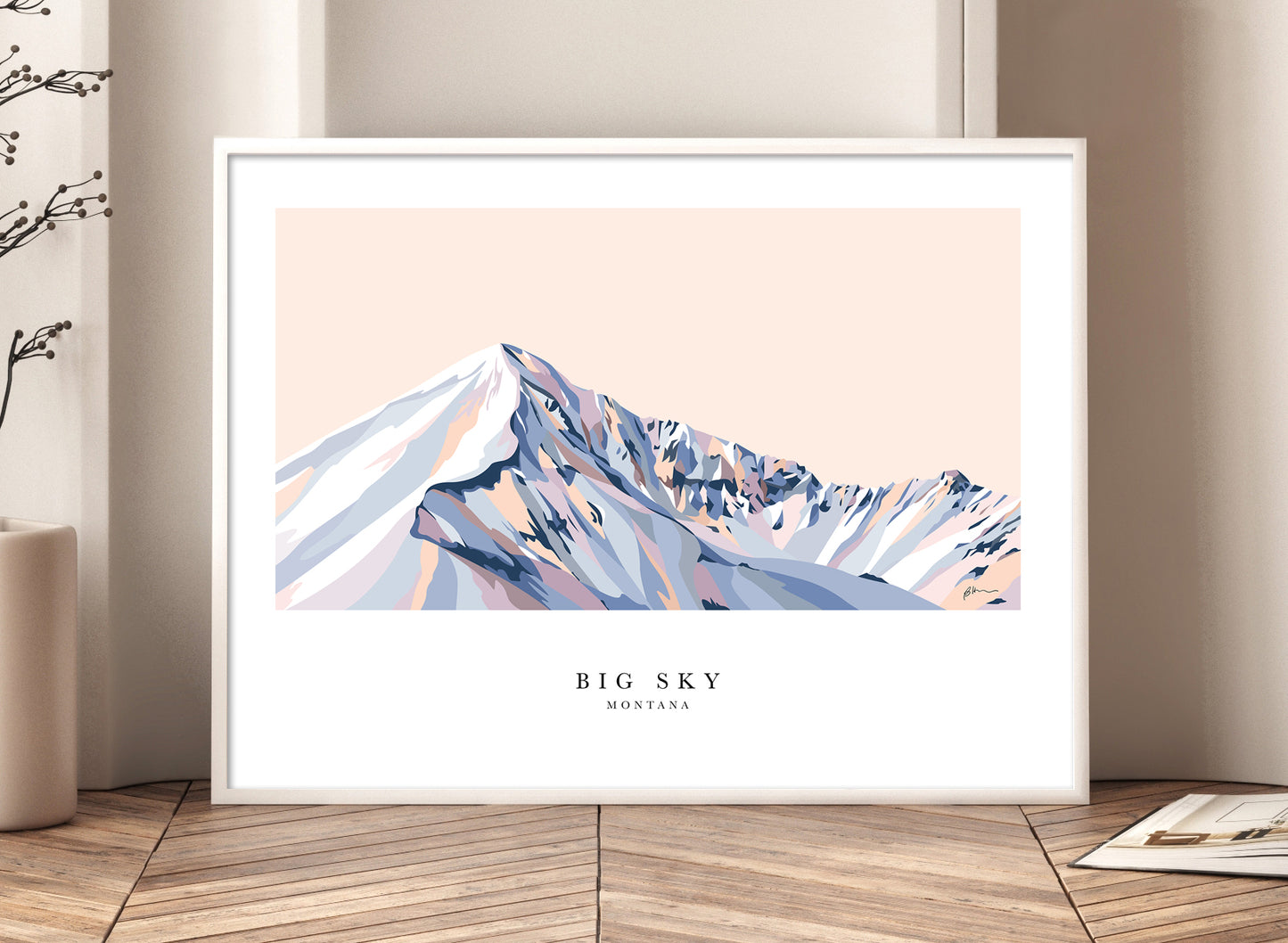 lone mountain big sky art