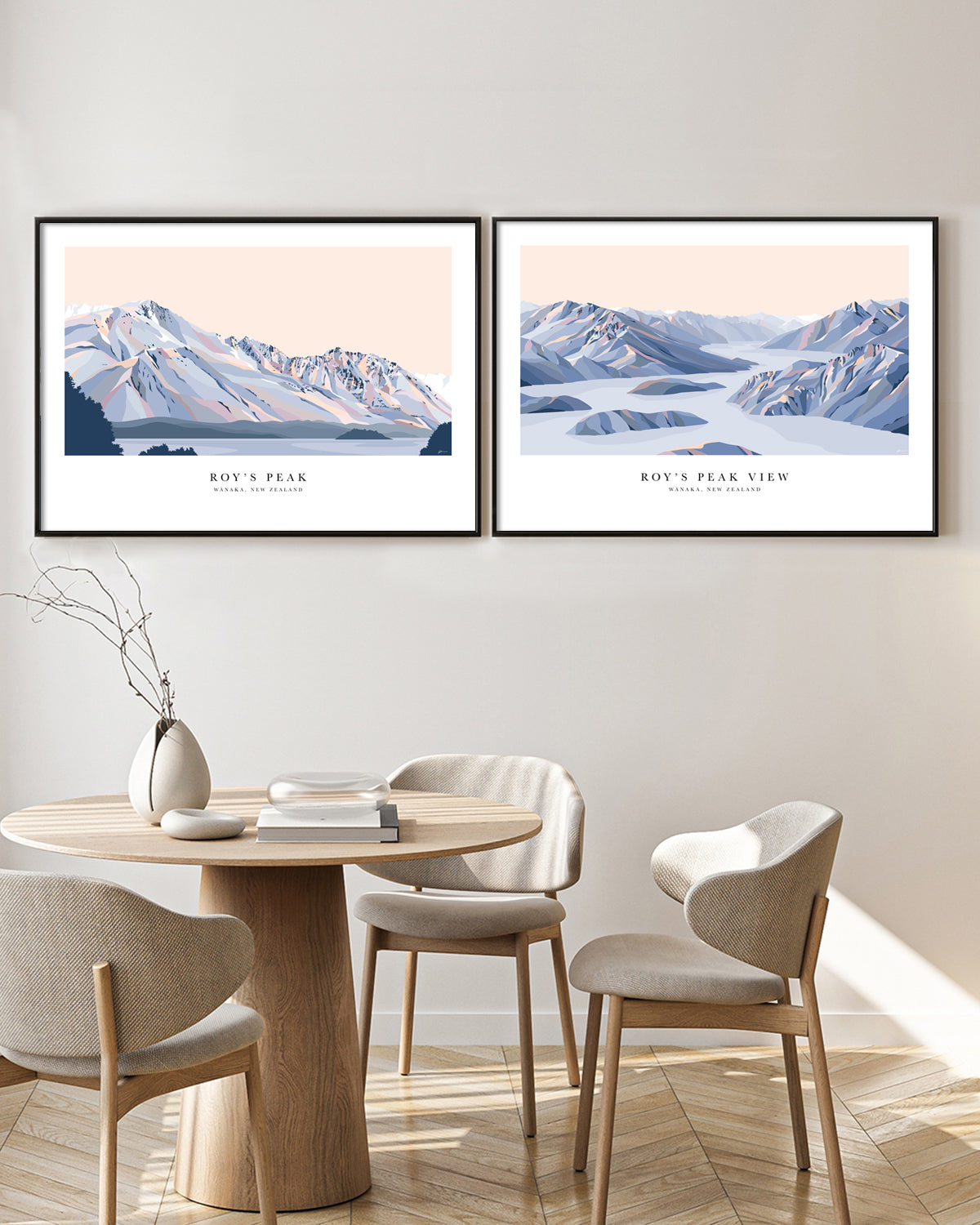 Roy's Peak Hike, Lake Wānaka, NZ Art Print with border