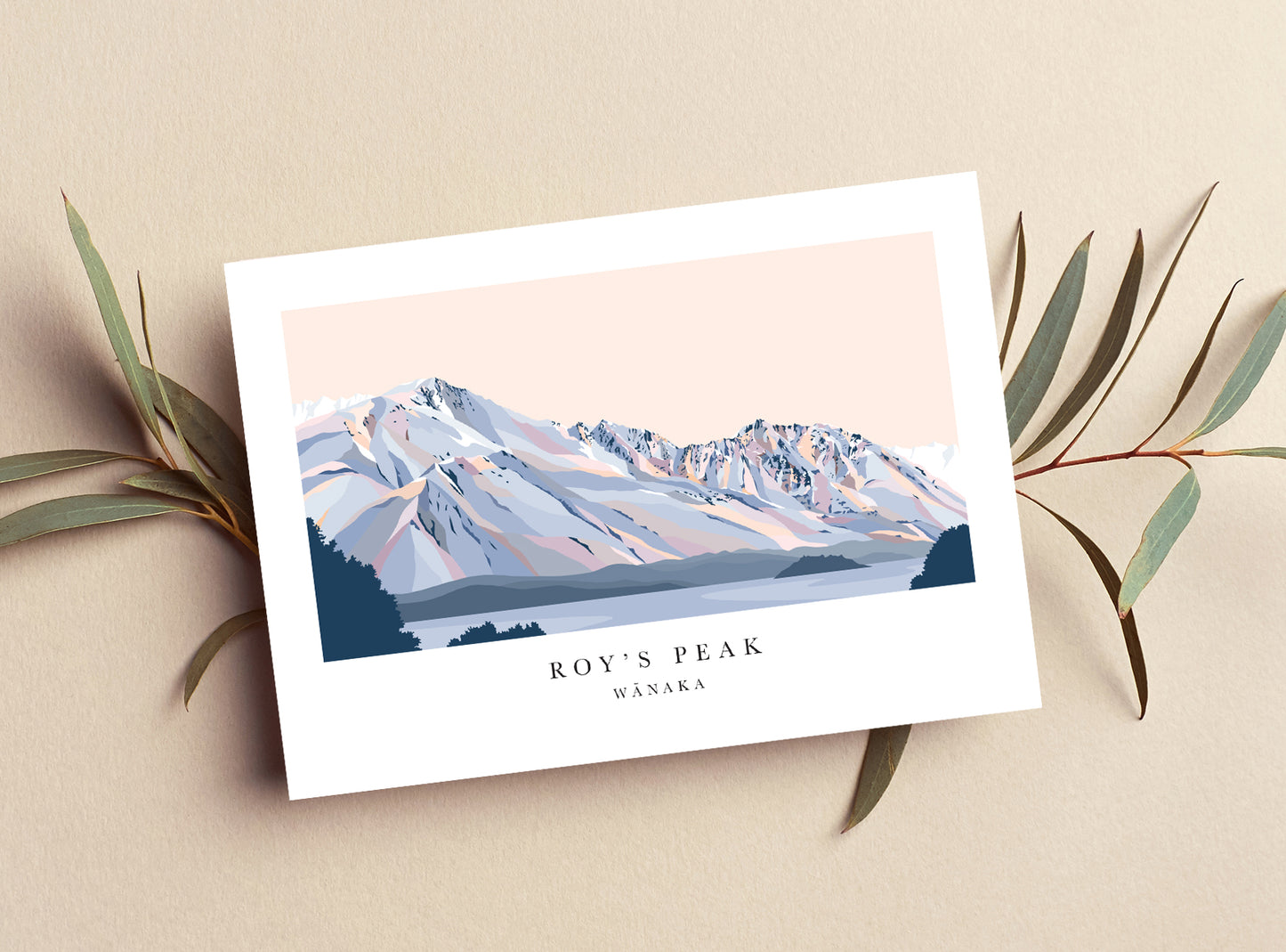 ROY'S PEAK, Wānaka, New Zealand Greeting Card (white border)