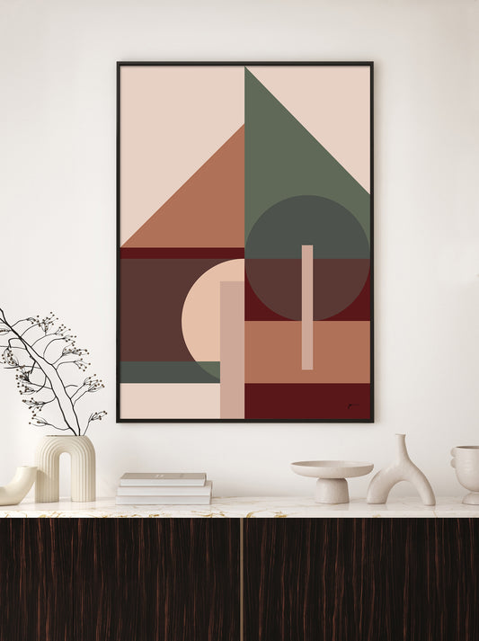 stylish designer abstract art print
