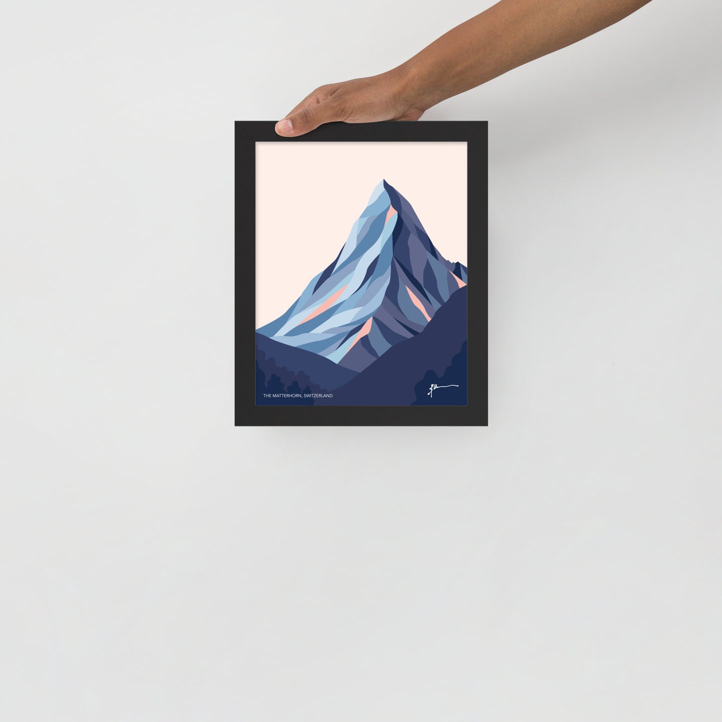 Matterhorn Modern Art Print. Zermatt, Switzerland and Italy. Mountain Landscape Art