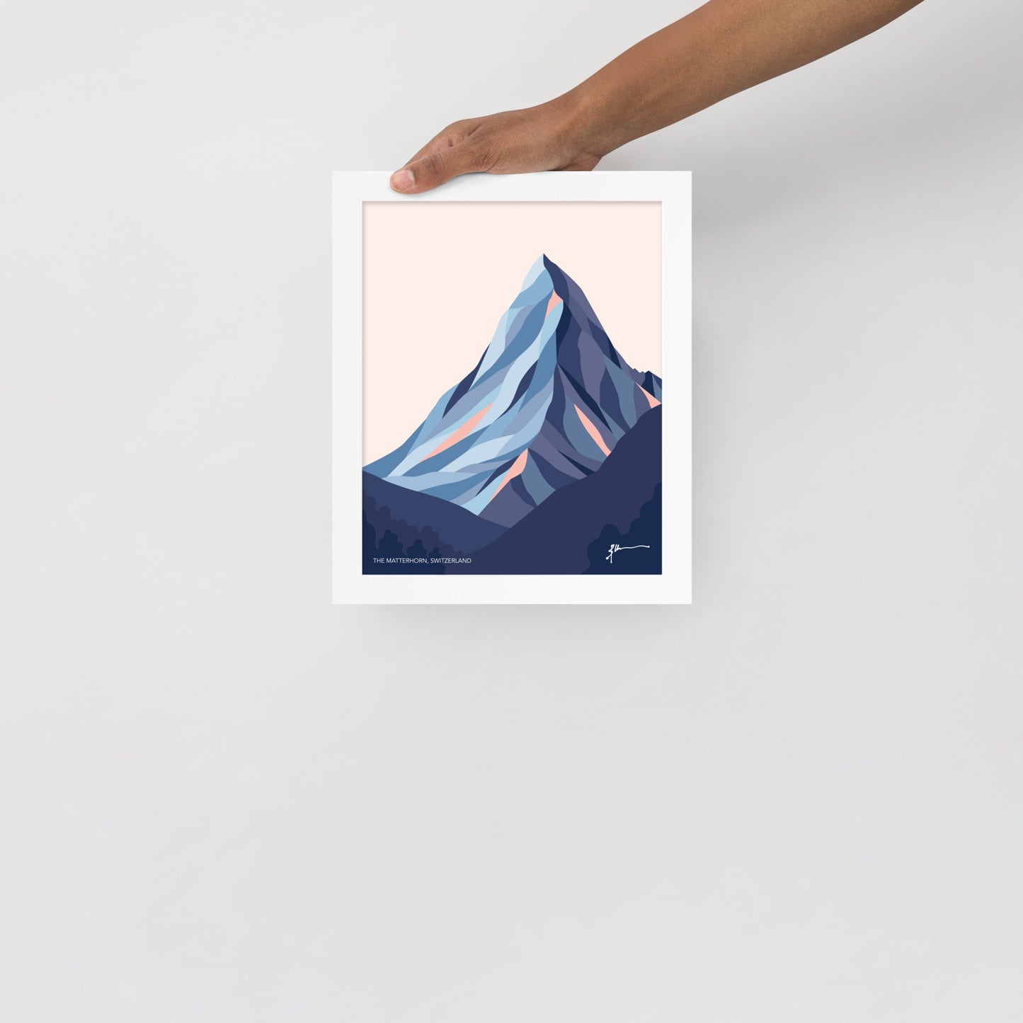 Matterhorn Modern Art Print. Zermatt, Switzerland and Italy. Mountain Landscape Art