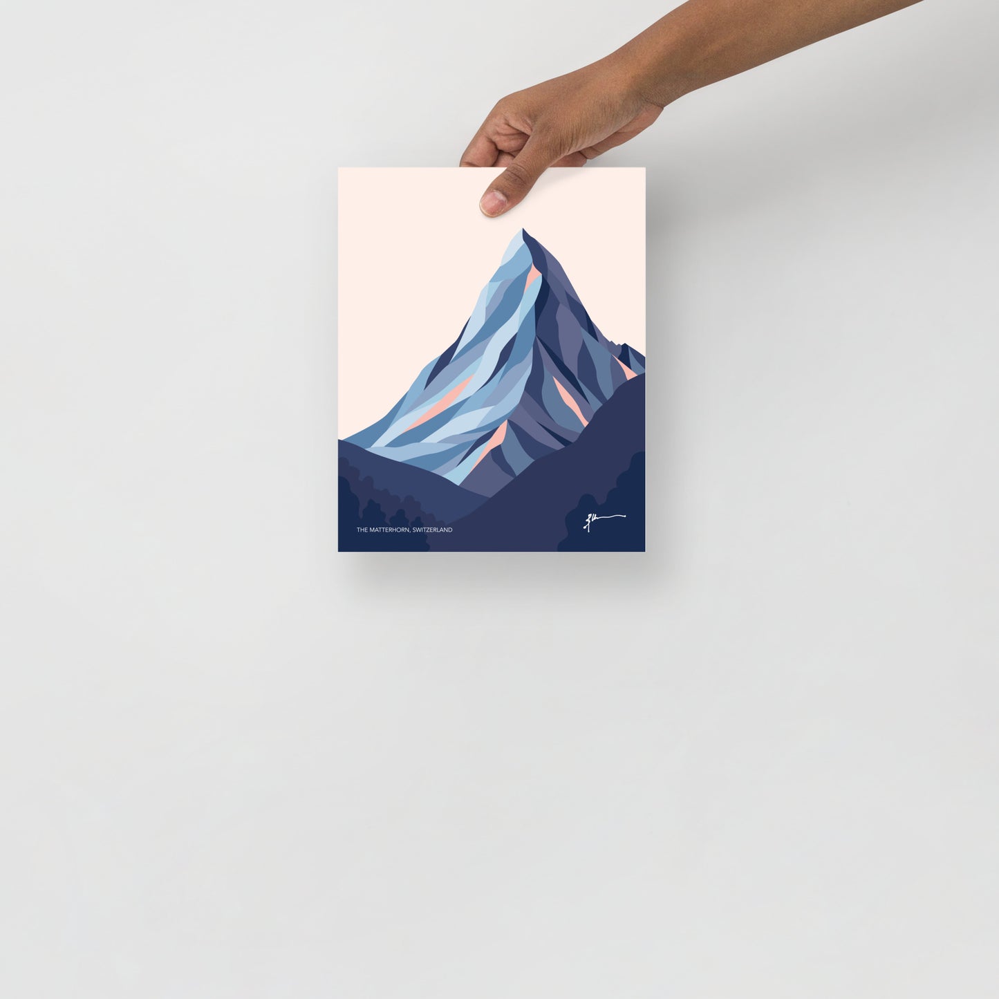 Matterhorn Modern Art Print. Zermatt, Switzerland and Italy. Mountain Landscape Art