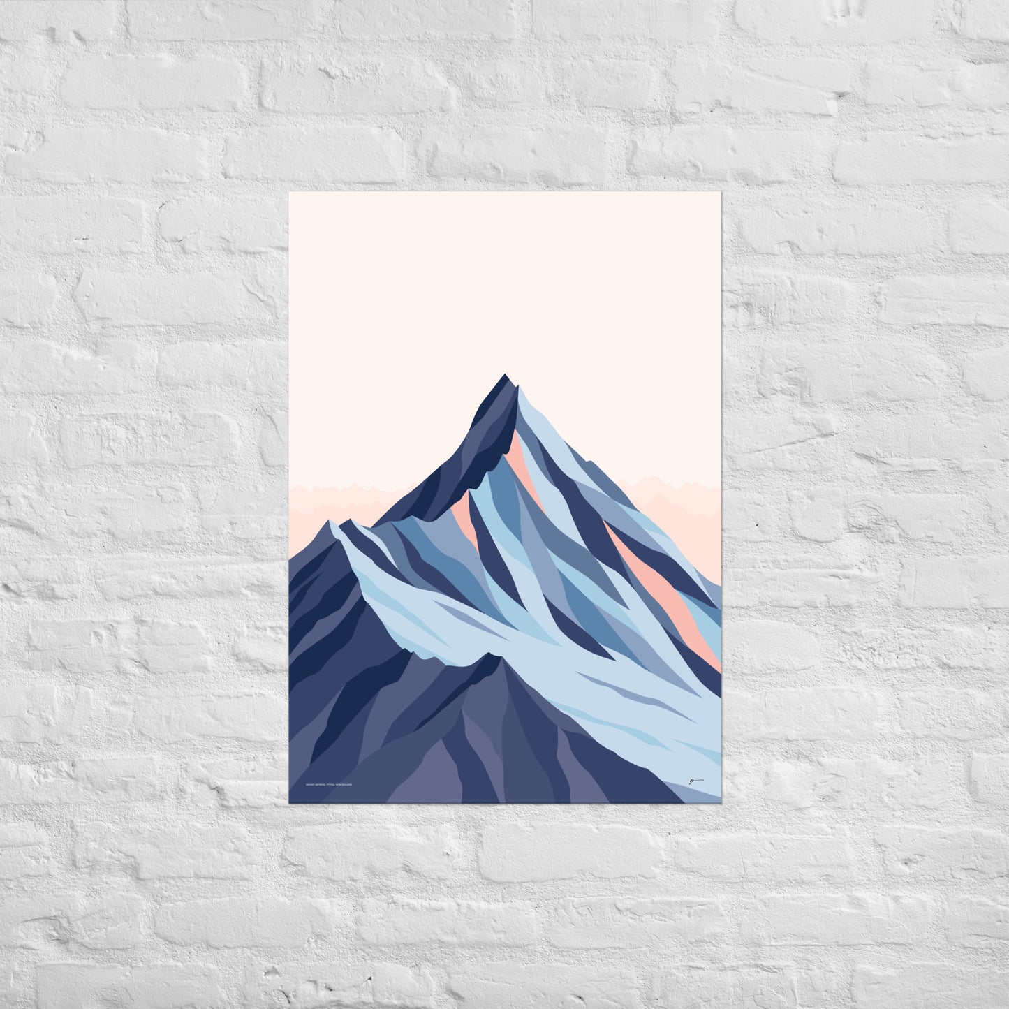 Mt Aspiring, New Zealand. Modern Mountain Landscape Art Print