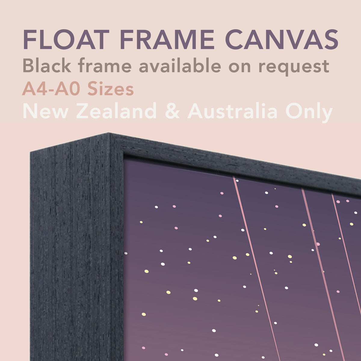 Maude 2, Abstract Mountain Float Frame Canvas Art Print