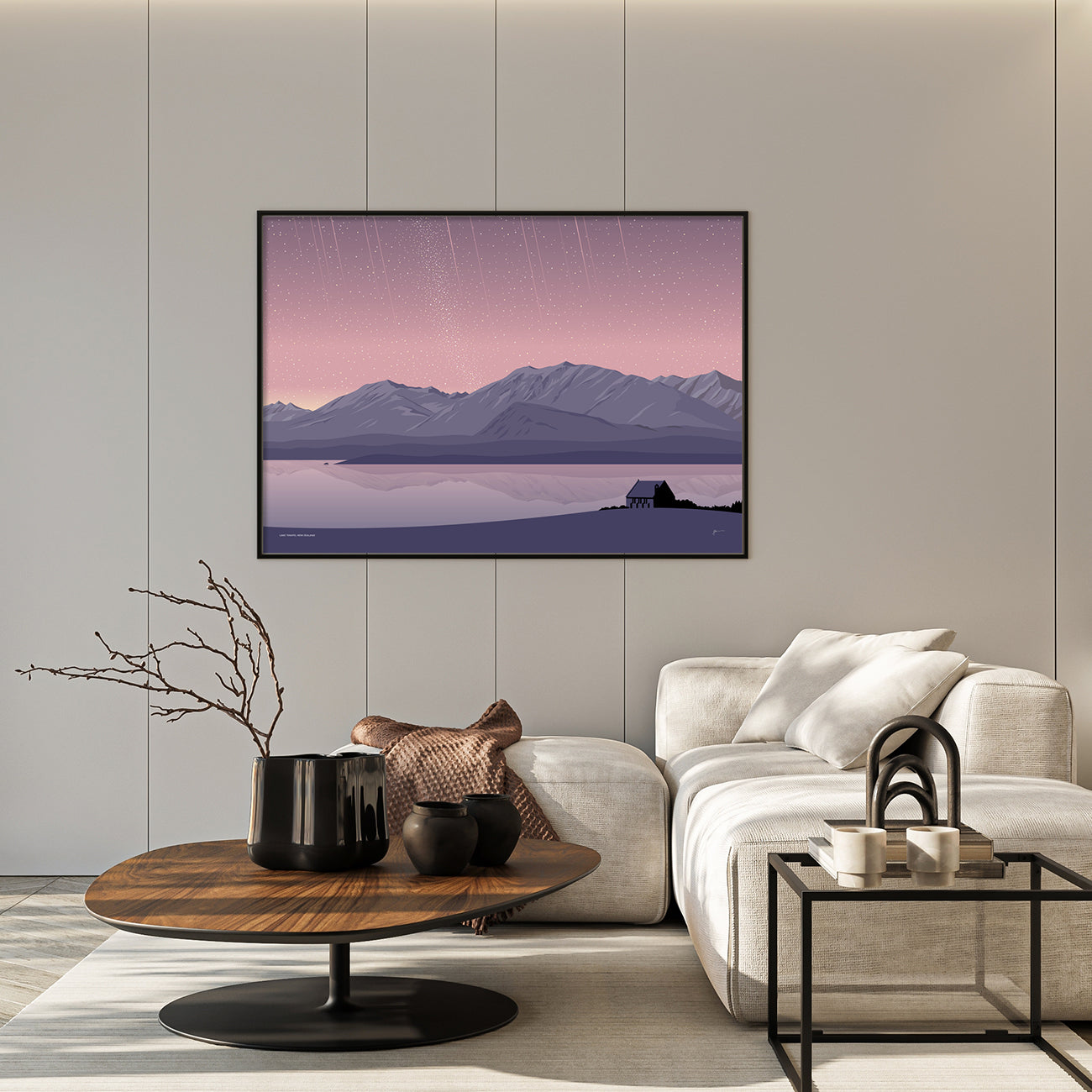 Lake Tekapo Night Sky, New Zealand Art Print