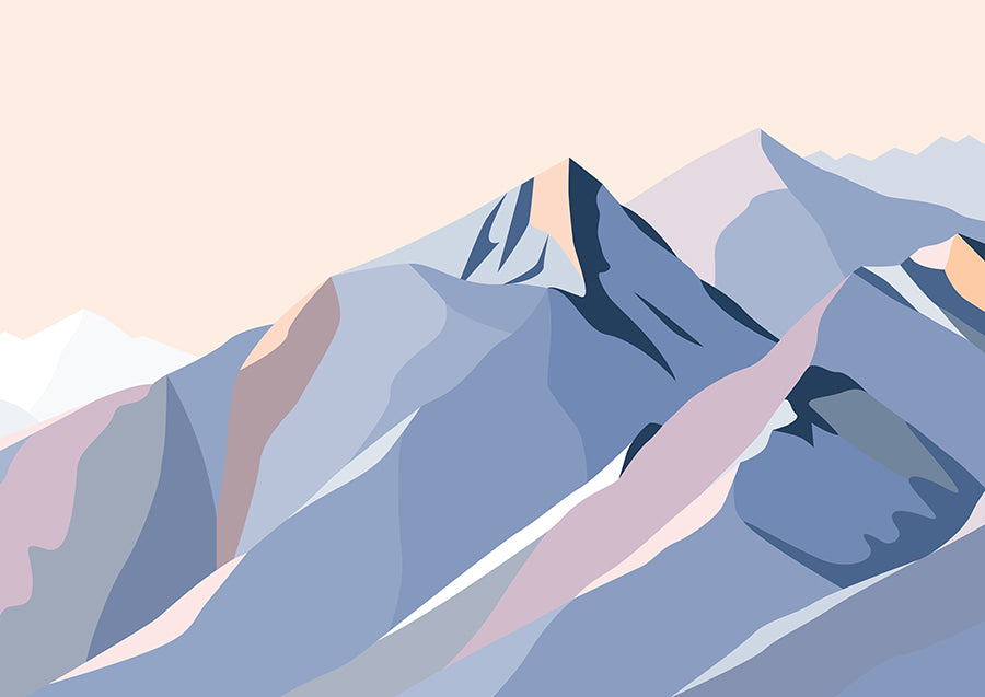Roy's Peak View, Lake Wānaka, New Zealand Modern Mountain Art Print