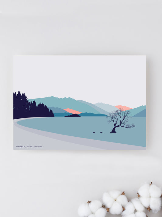 Lake Wanaka Tree, New Zealand Greeting Card