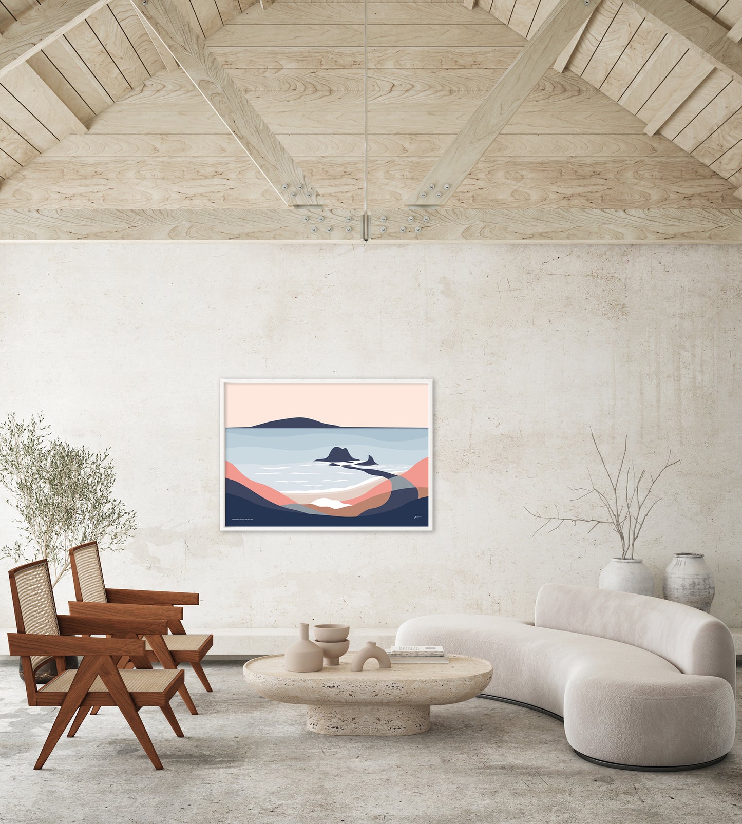 Mangawhai Heads Surf Beach, New Zealand Modern Art Print