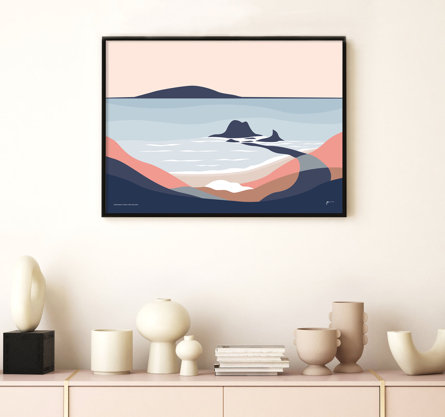 Mangawhai Heads Surf Beach, New Zealand Modern Art Print