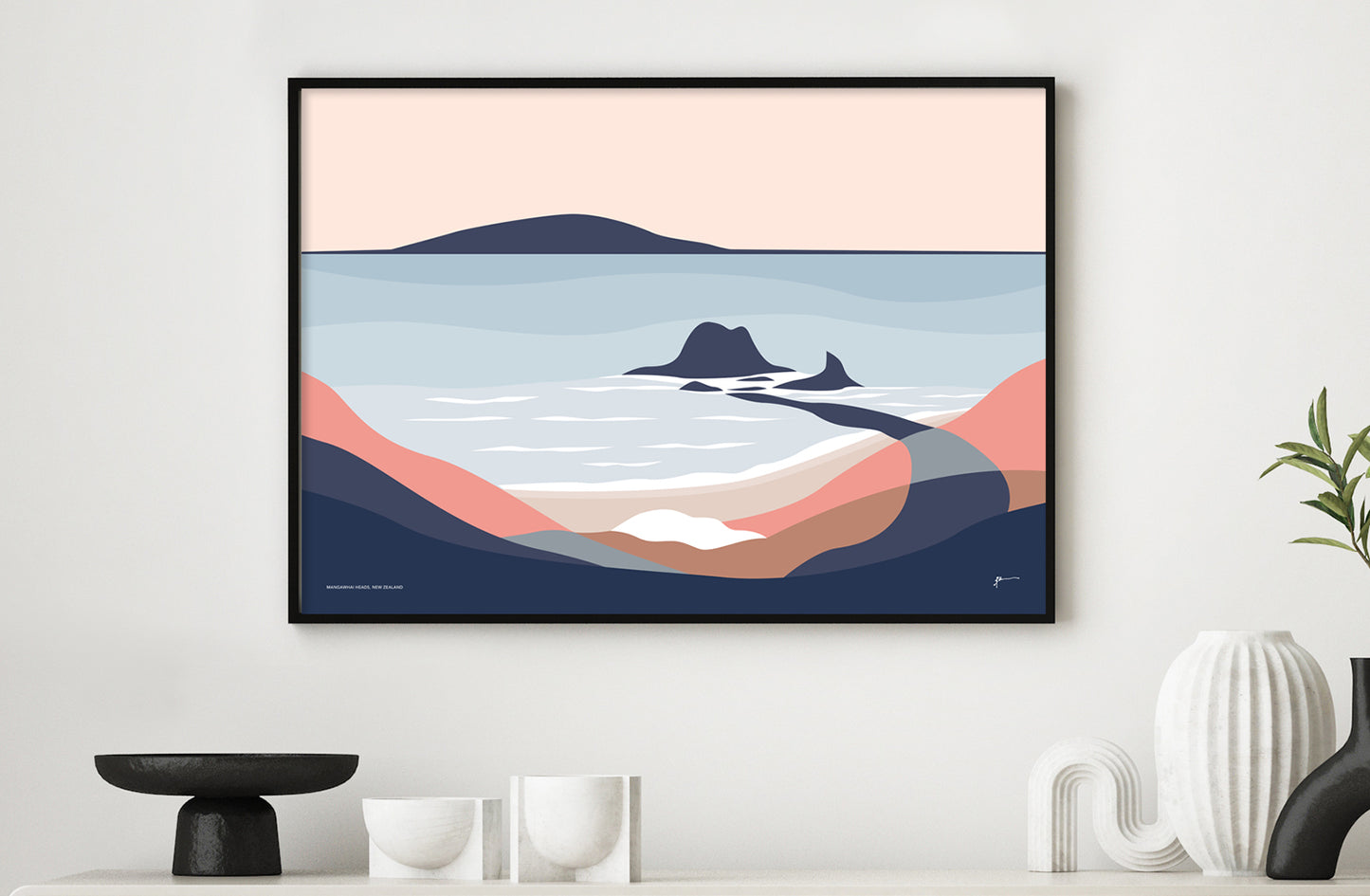 Mangawhai Heads Surf Beach, New Zealand Modern Art Print