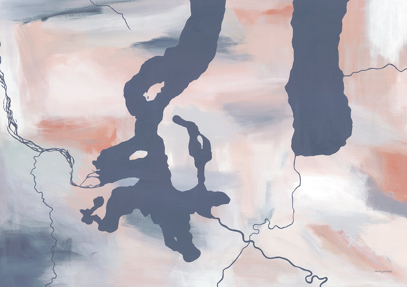 lake wanaka map art