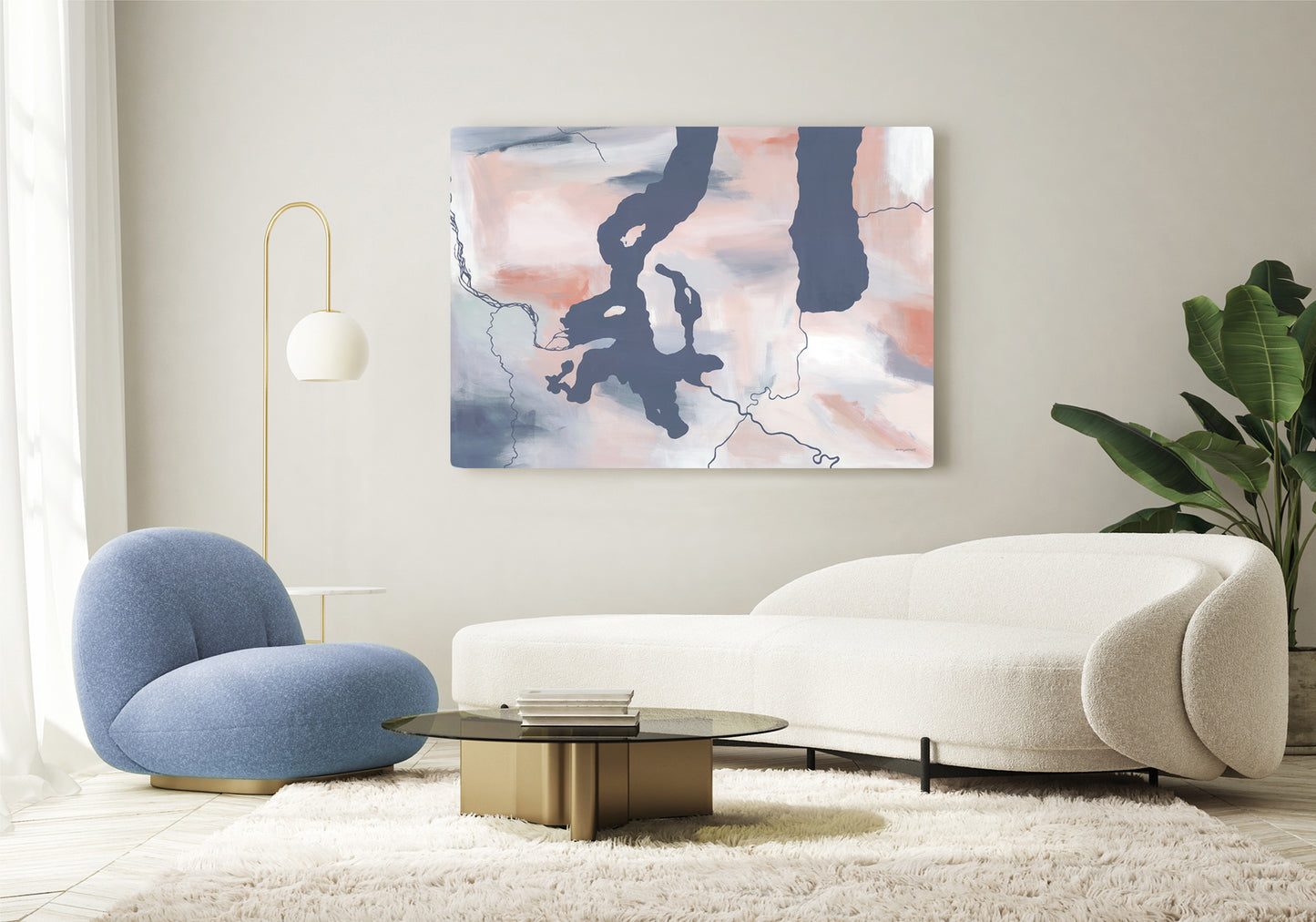 Lake Wanaka Hawea map painting
