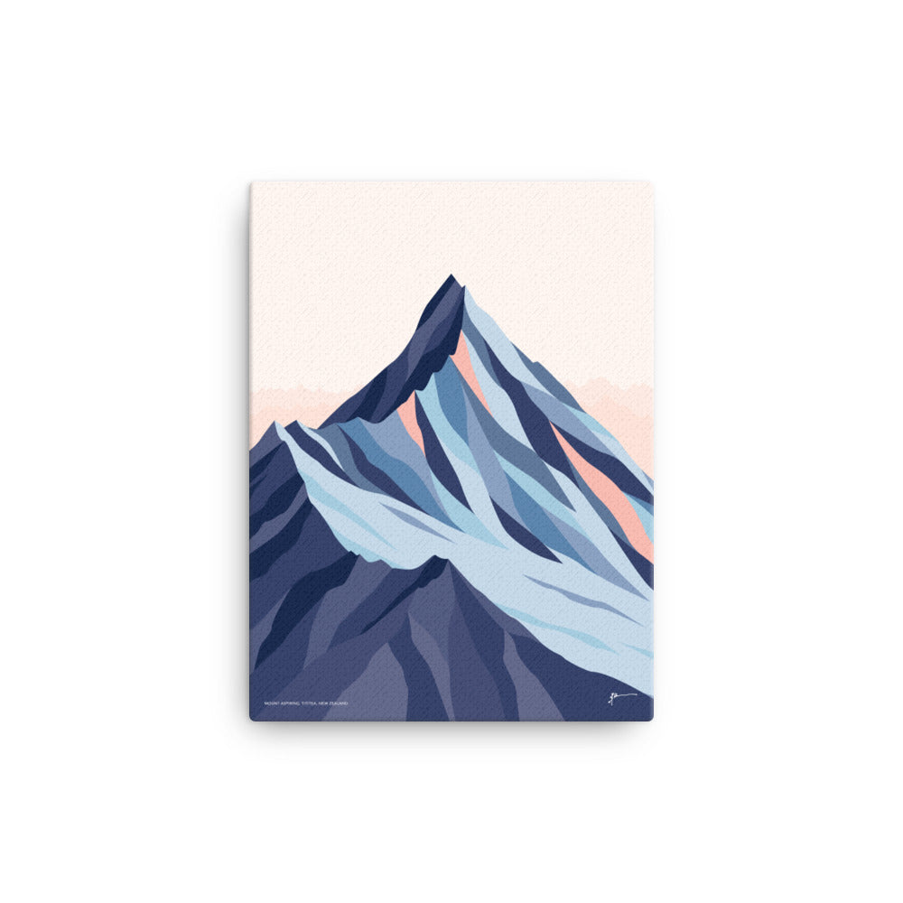 Mt Aspiring, New Zealand. Modern Mountain Landscape Art Print