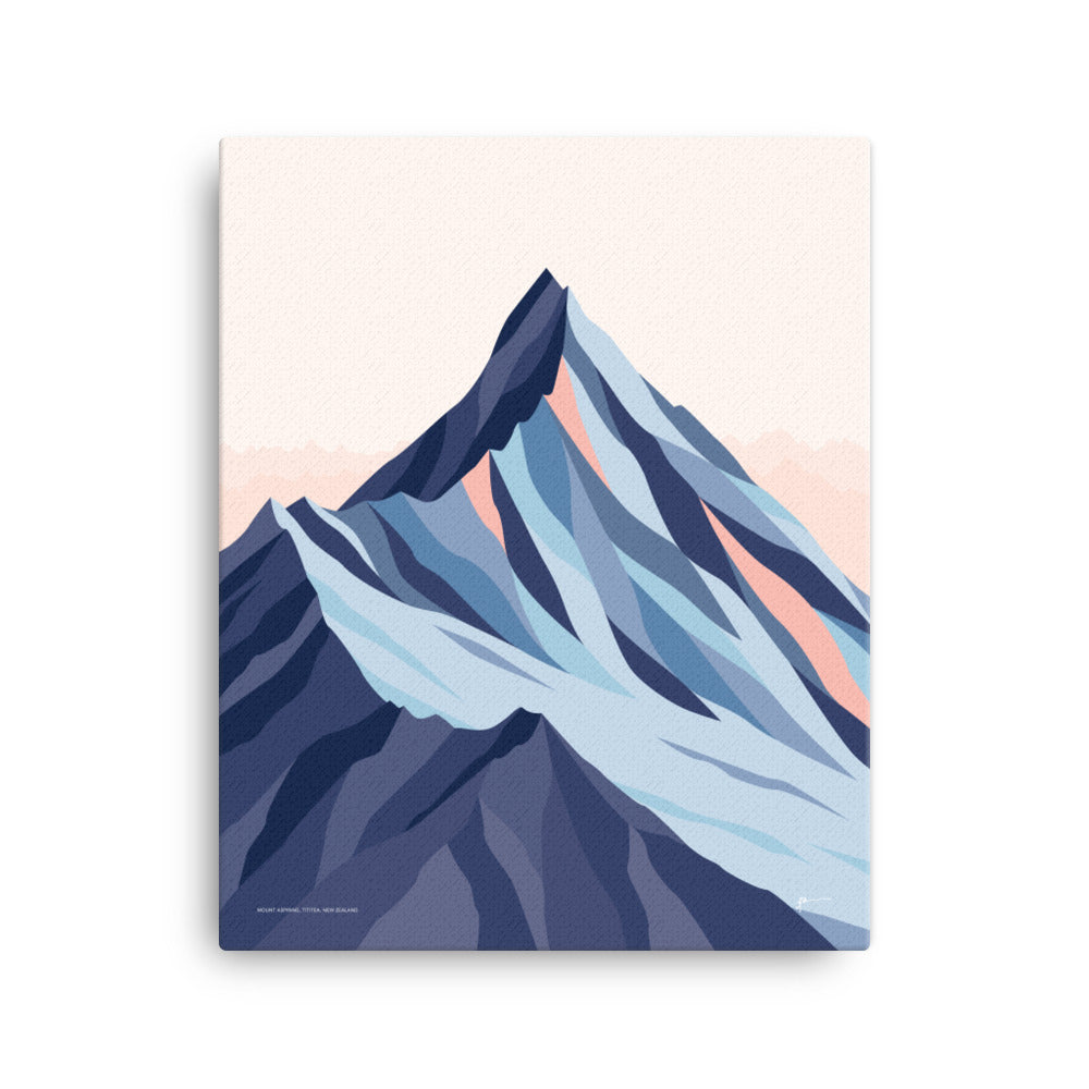 Mt Aspiring, New Zealand. Modern Mountain Landscape Art Print