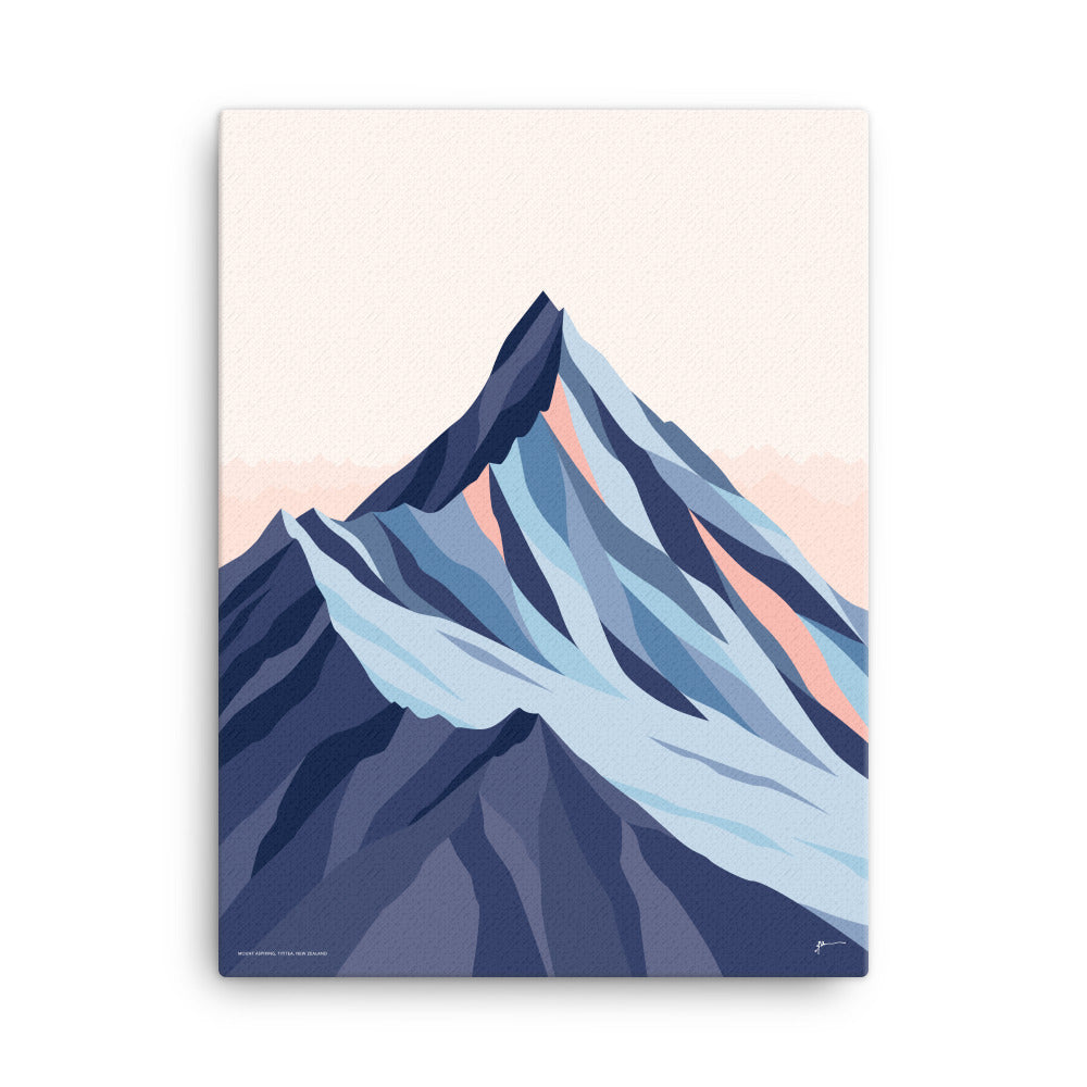 Mt Aspiring, New Zealand. Modern Mountain Landscape Art Print
