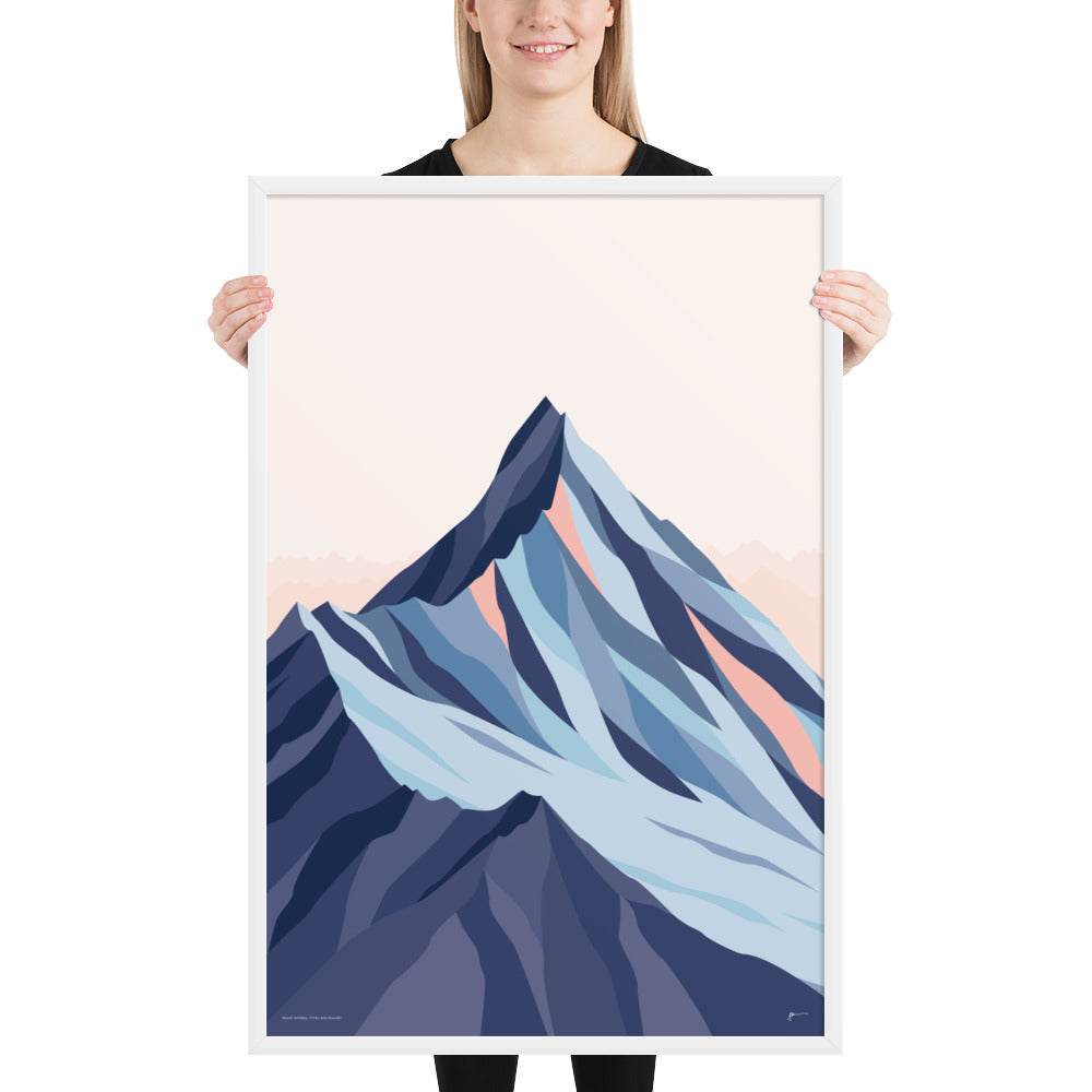 Mt Aspiring, New Zealand. Modern Mountain Landscape Art Print
