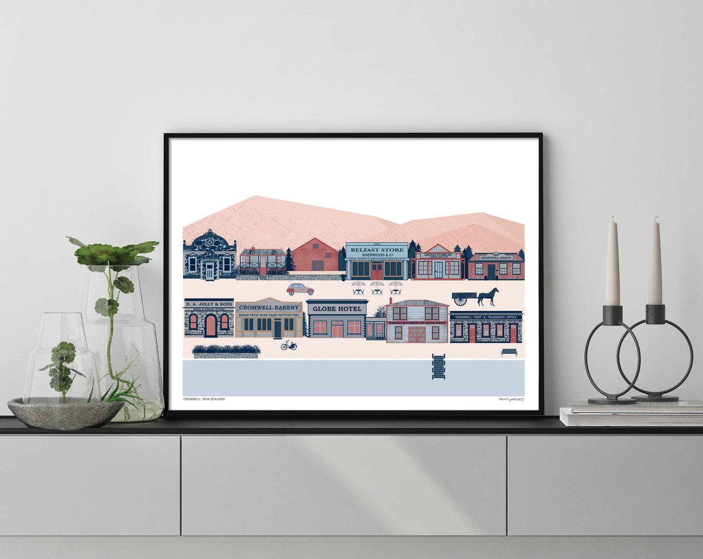 old cromwell town art print