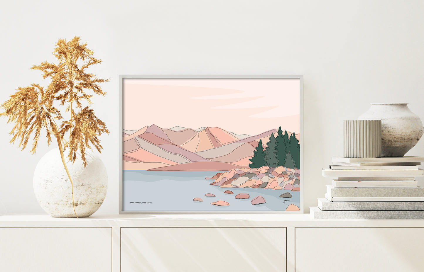beautiful lake tahoe art