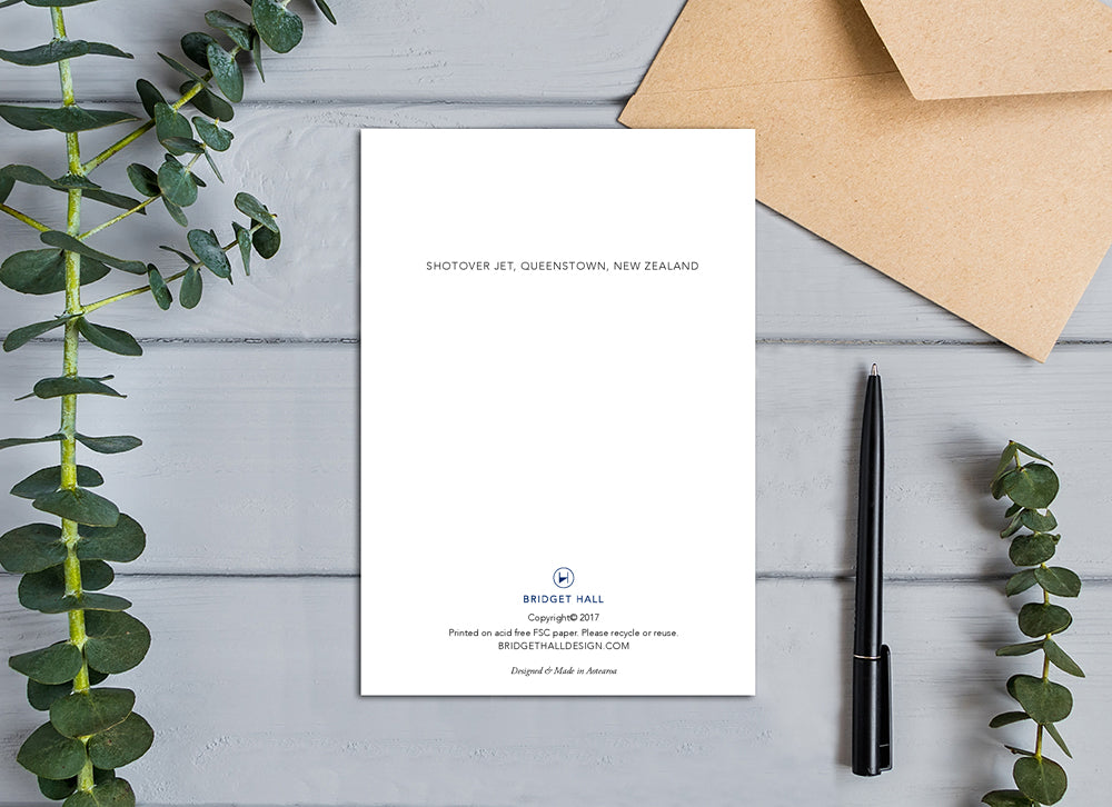 Shotover Jet Queenstown New Zealand Modern Greeting Card