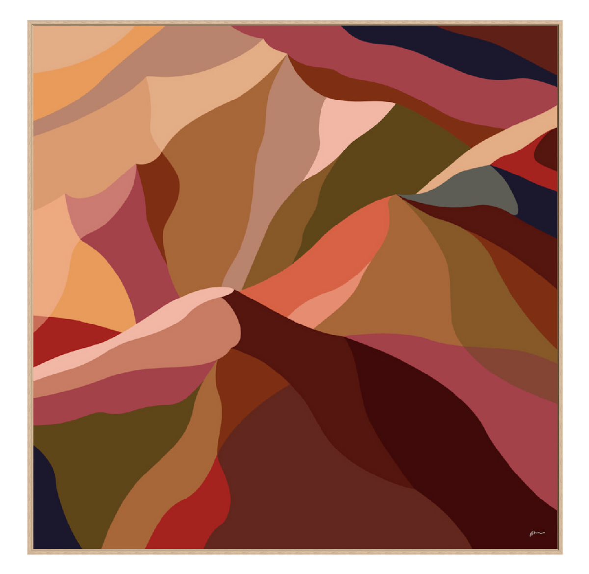 Maude 1, Abstract Mountain Float Frame Canvas Art Print