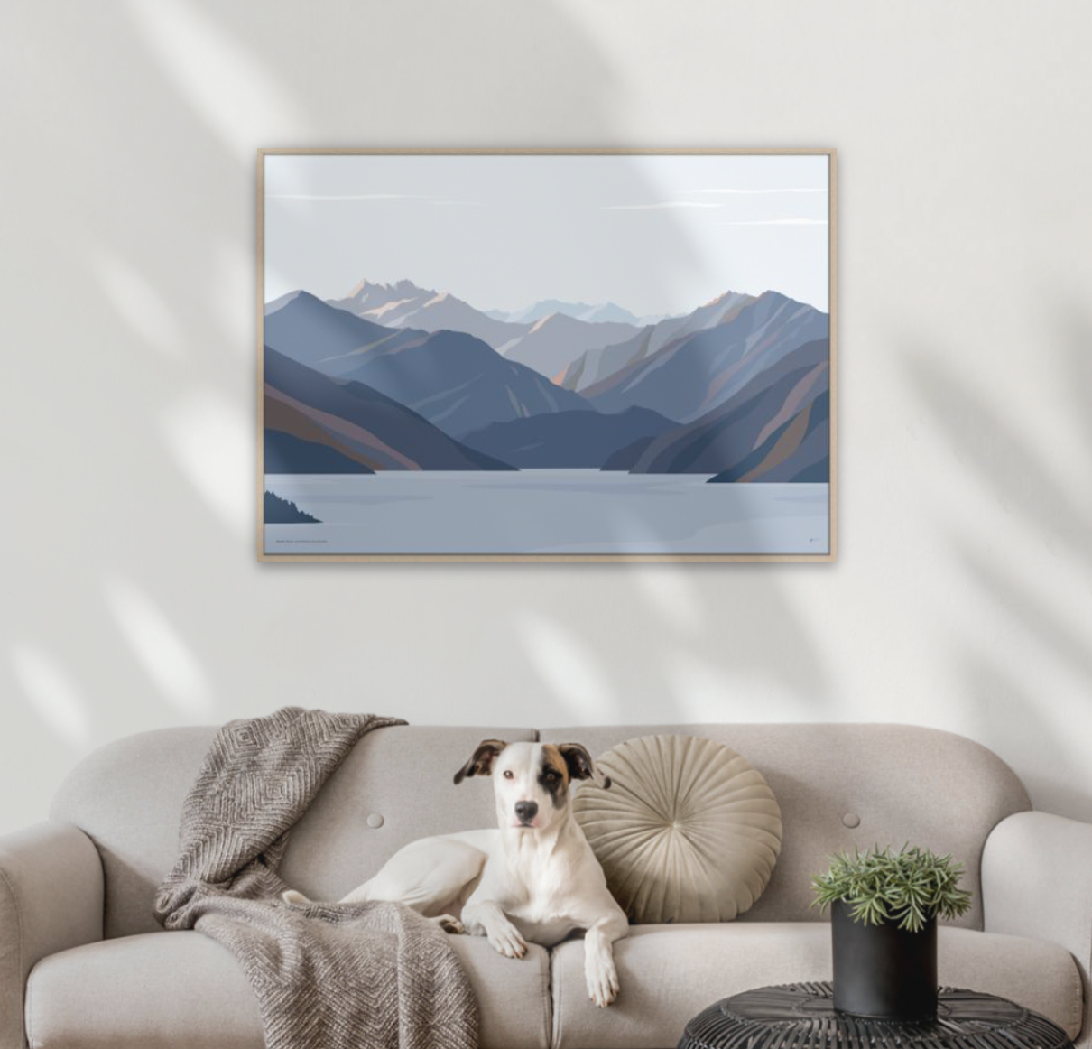 Minaret Peaks, Lake Wānaka, New Zealand Mountain Art Print