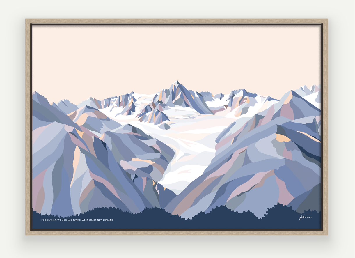 WHOLESALE Fox Glacier, West Coast, New Zealand Art Print