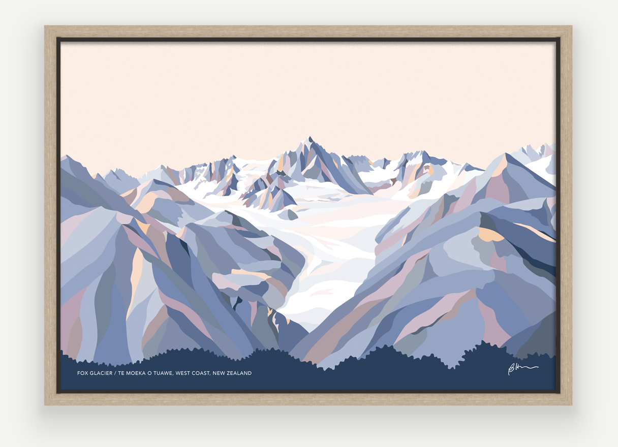 WHOLESALE Fox Glacier, West Coast, New Zealand Art Print
