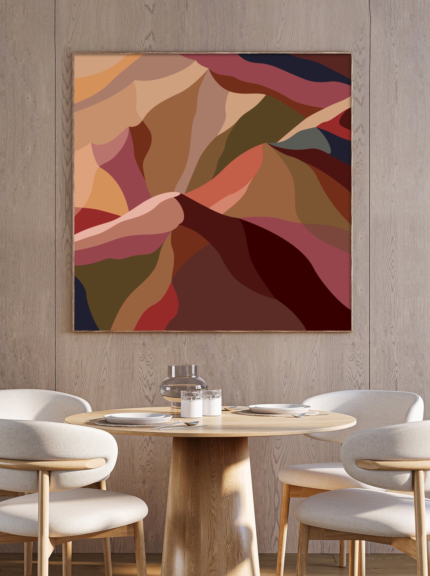 modern mountain art canvas