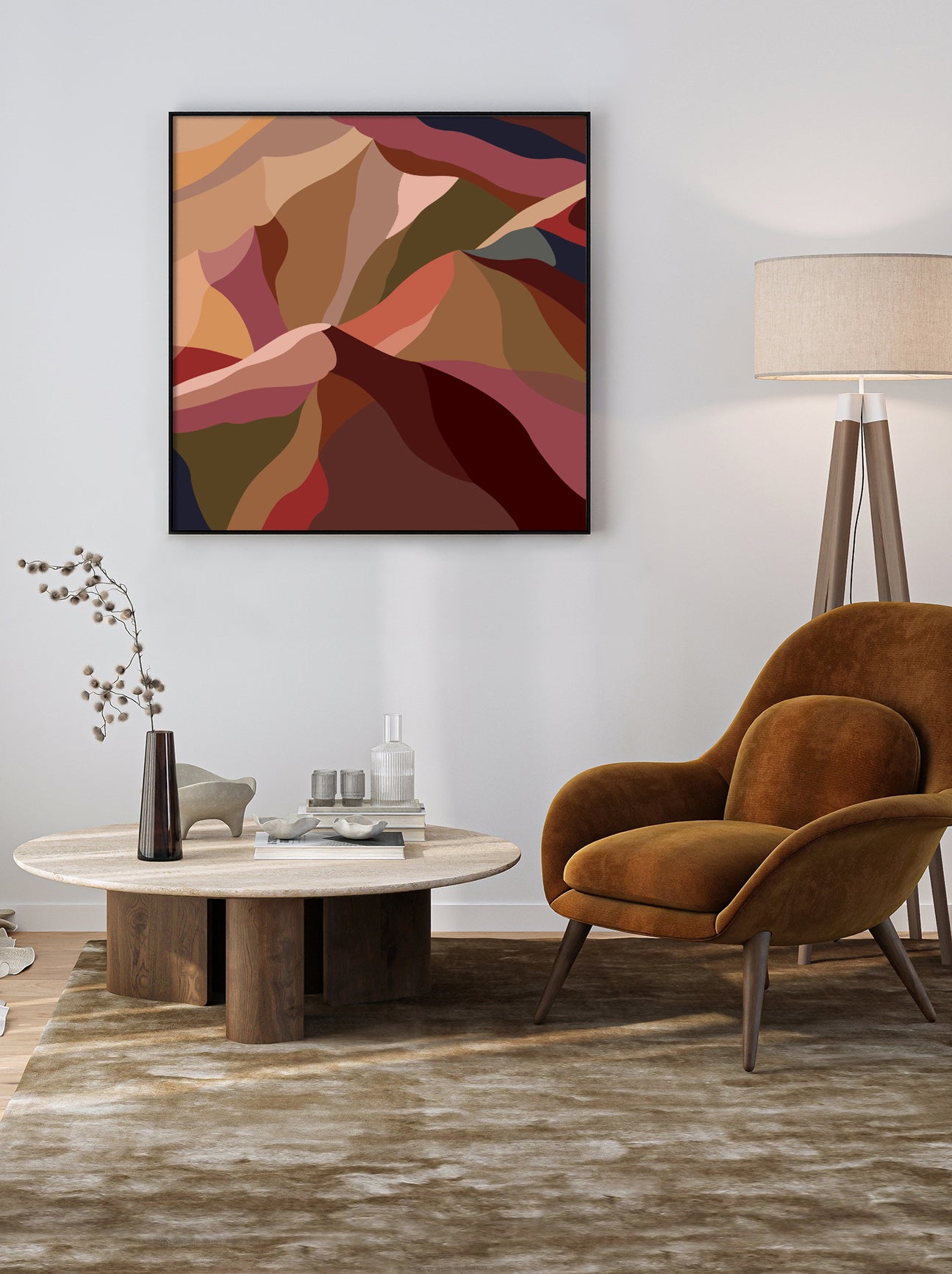 modern abstract colorful art print
