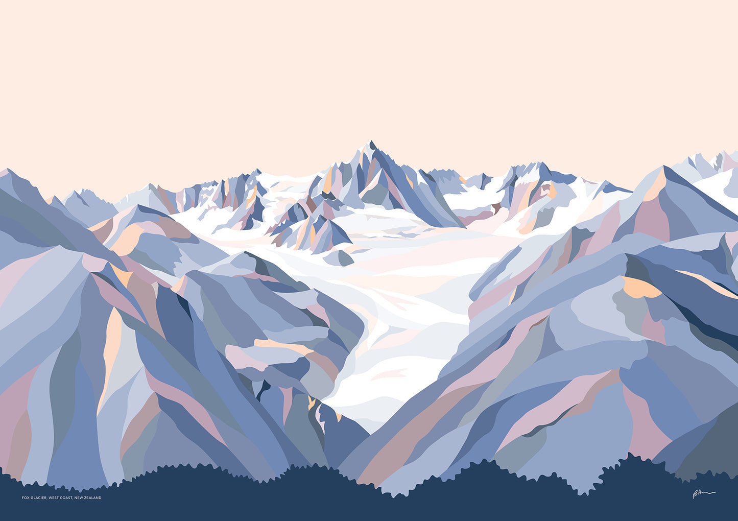 FOX GLACIER, West Coast, New Zealand Art Print