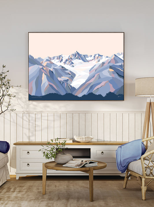 FOX GLACIER, West Coast, New Zealand Art Print