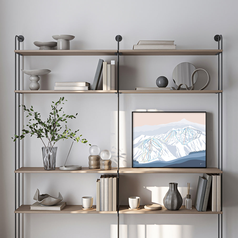 WHITEP PASS, WASHINGTON. Modern Mountain Trail Map Wall Art Print