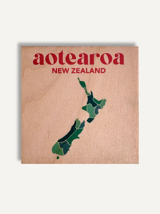 new zealand map fridge magnet