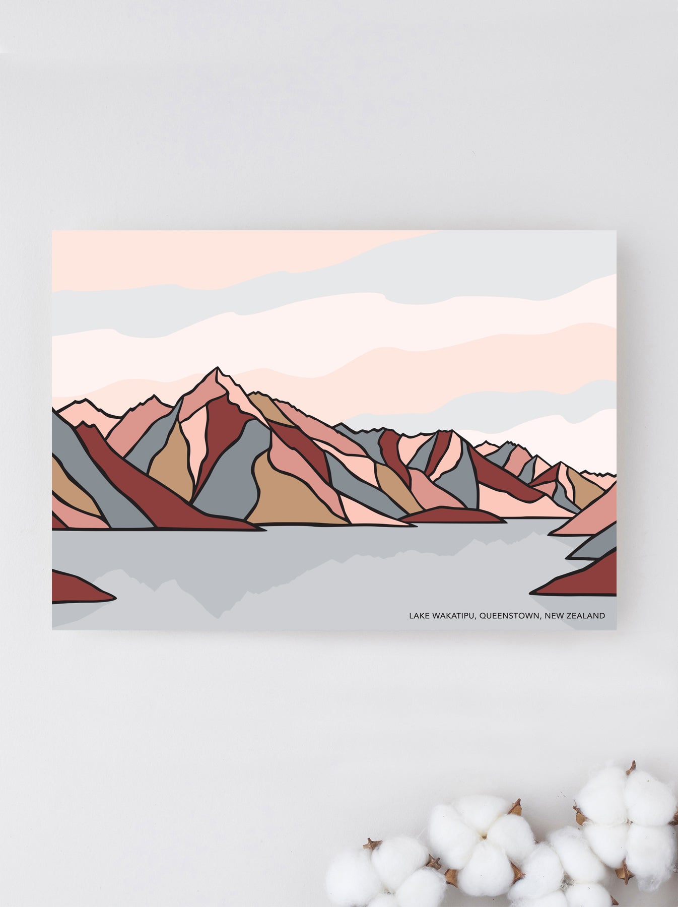 queenstown view greeting card