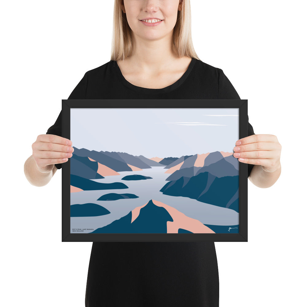 ROY'S PEAK, Lake Wanaka, New Zealand Modern Mountain Art Print