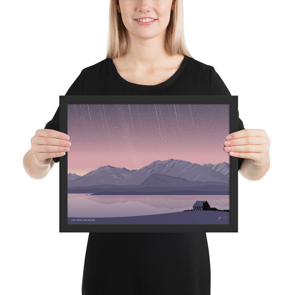 Lake Tekapo Night Sky, New Zealand Art Print