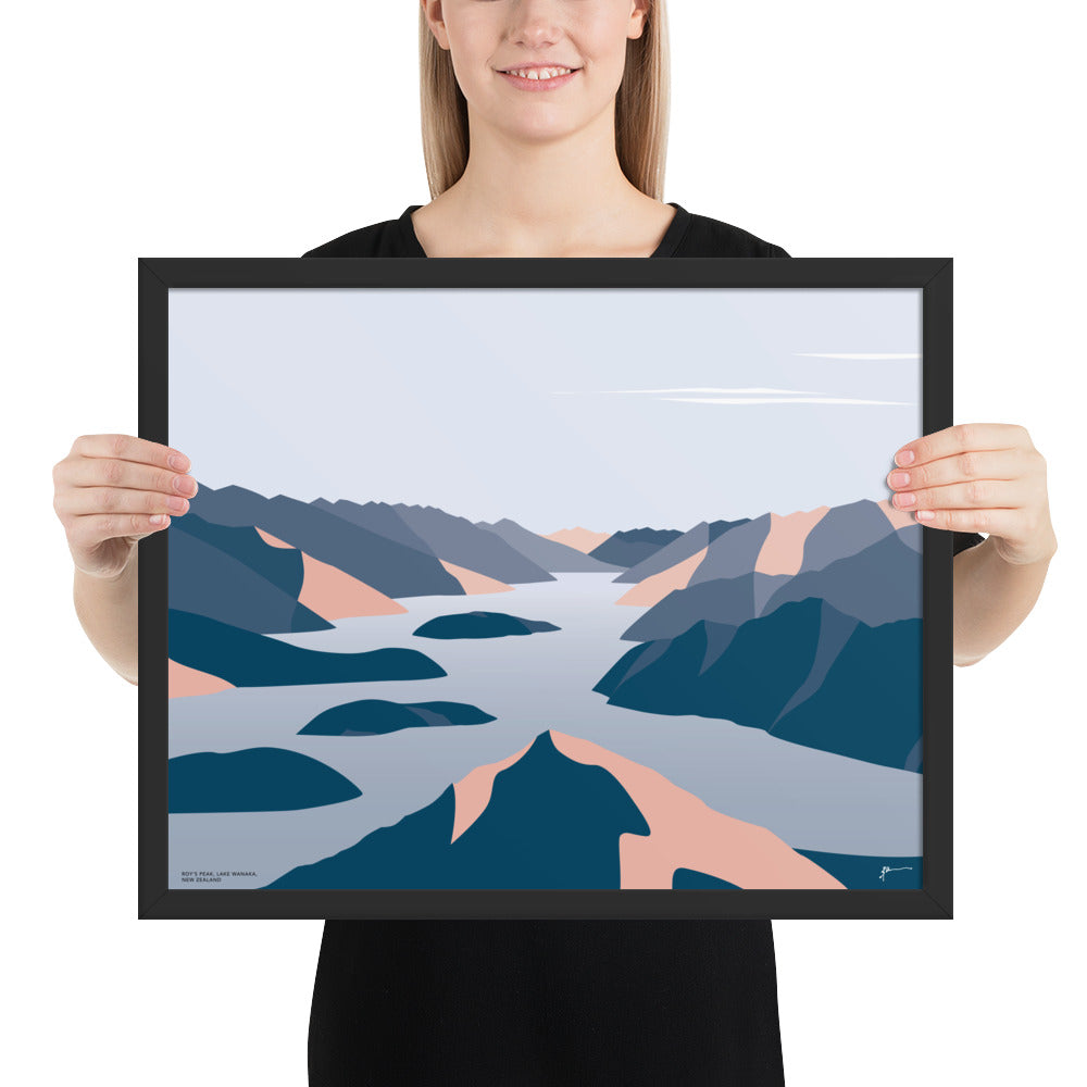 ROY'S PEAK, Lake Wanaka, New Zealand Modern Mountain Art Print