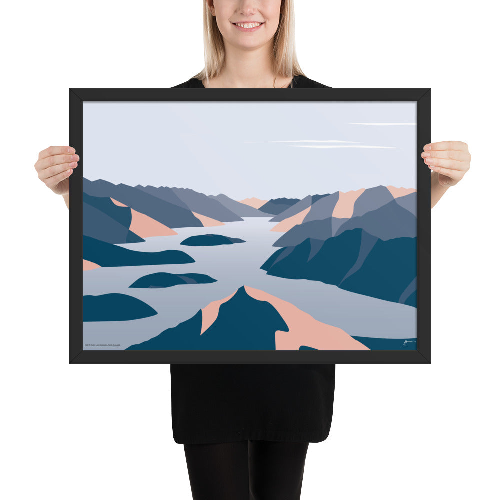 ROY'S PEAK, Lake Wanaka, New Zealand Modern Mountain Art Print