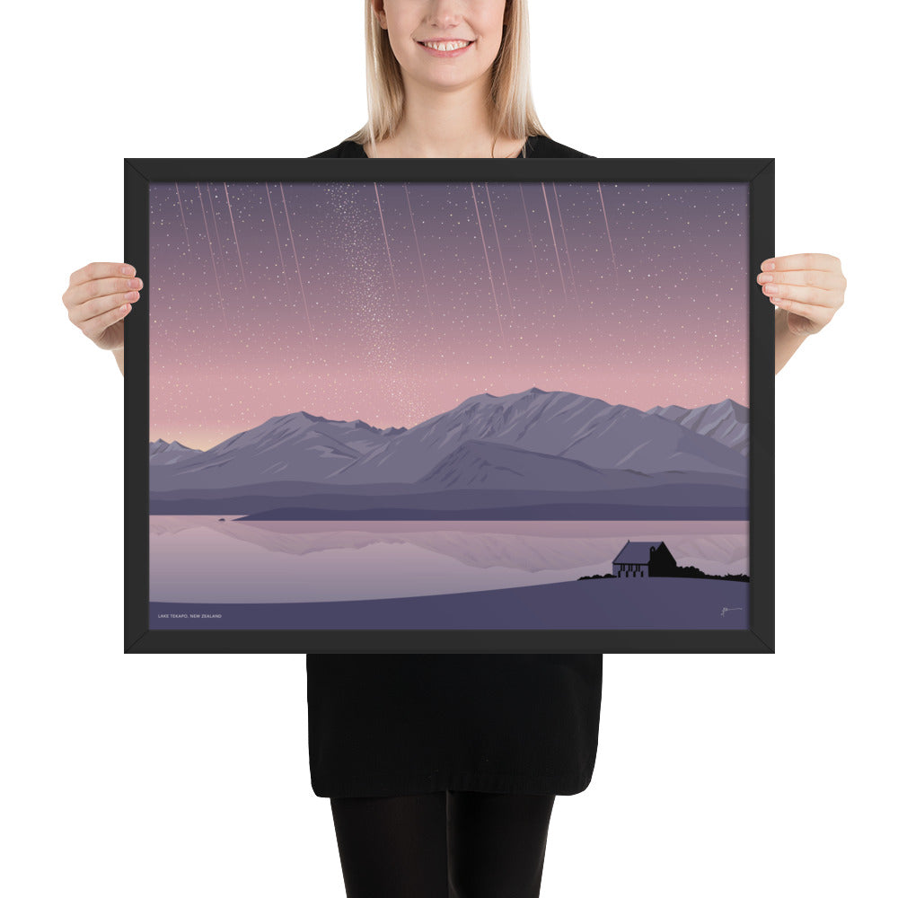 Lake Tekapo Night Sky, New Zealand Art Print