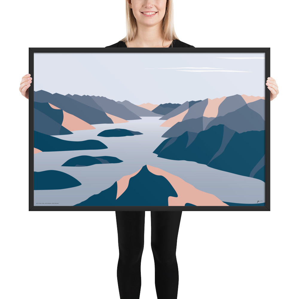 ROY'S PEAK, Lake Wanaka, New Zealand Modern Mountain Art Print