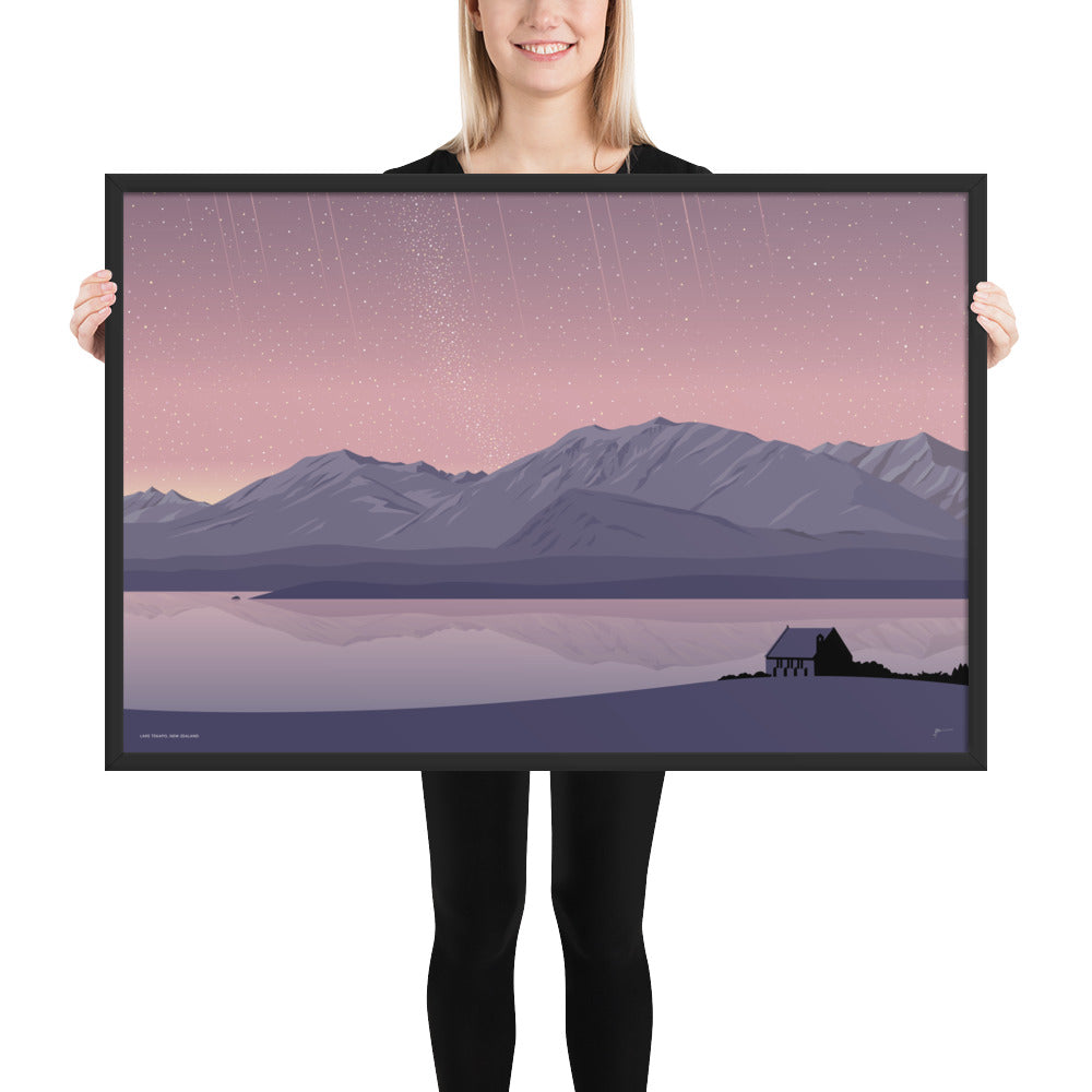 Lake Tekapo Night Sky, New Zealand Art Print