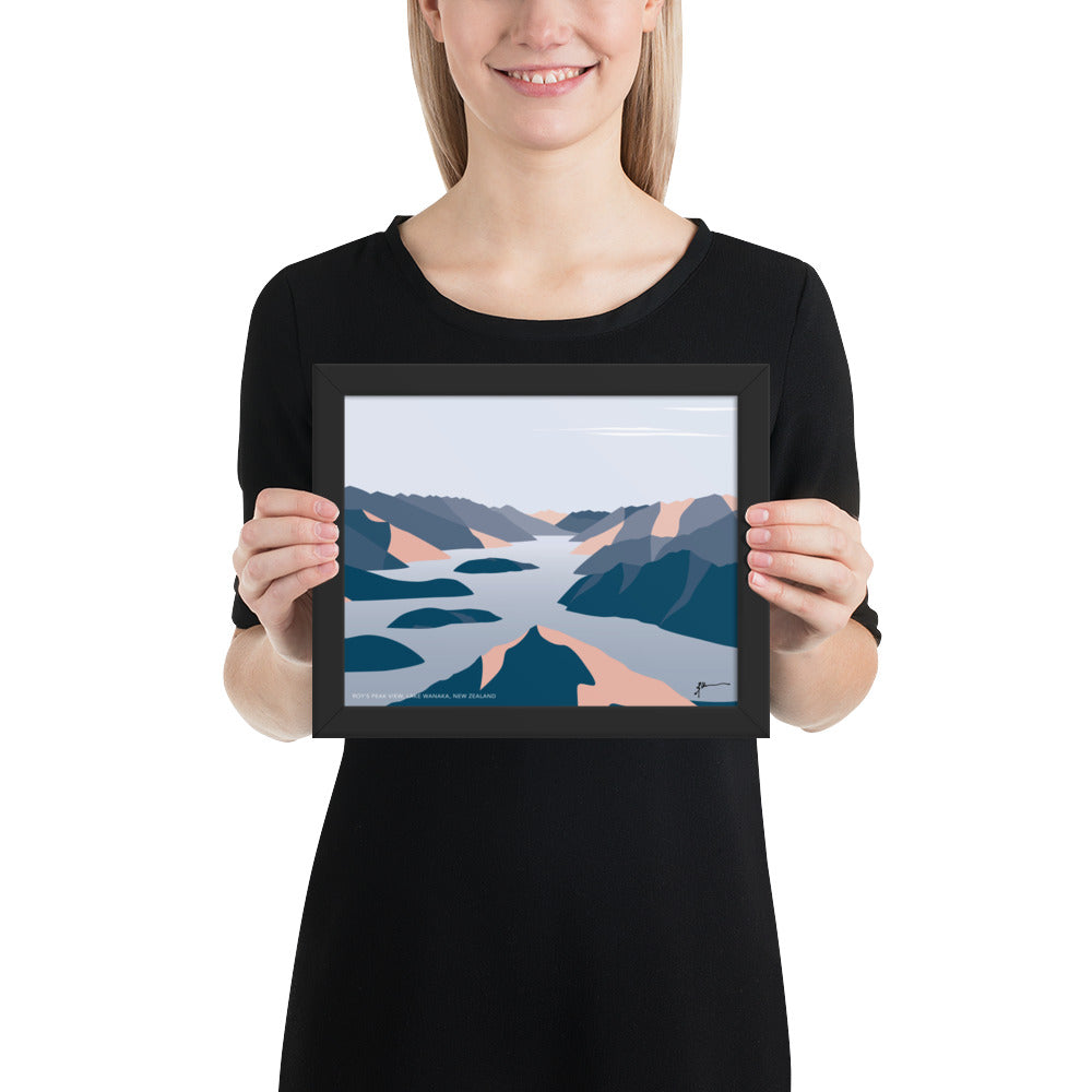 ROY'S PEAK, Lake Wanaka, New Zealand Modern Mountain Art Print