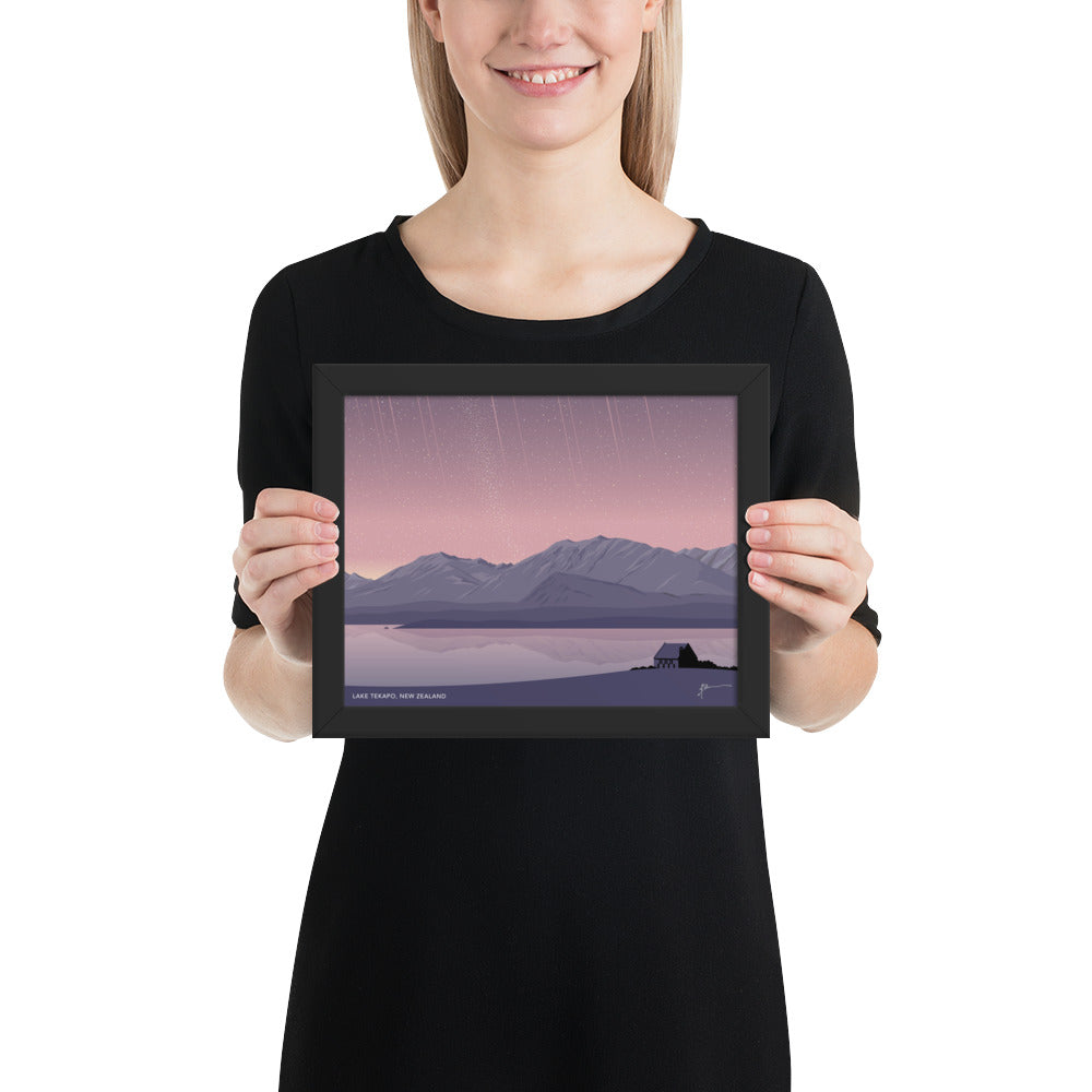 Lake Tekapo Night Sky, New Zealand Art Print