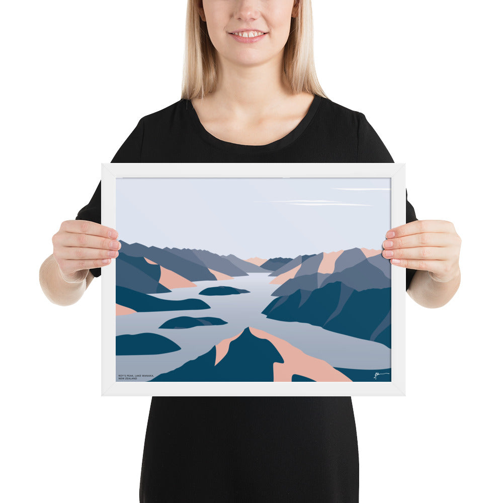 ROY'S PEAK, Lake Wanaka, New Zealand Modern Mountain Art Print