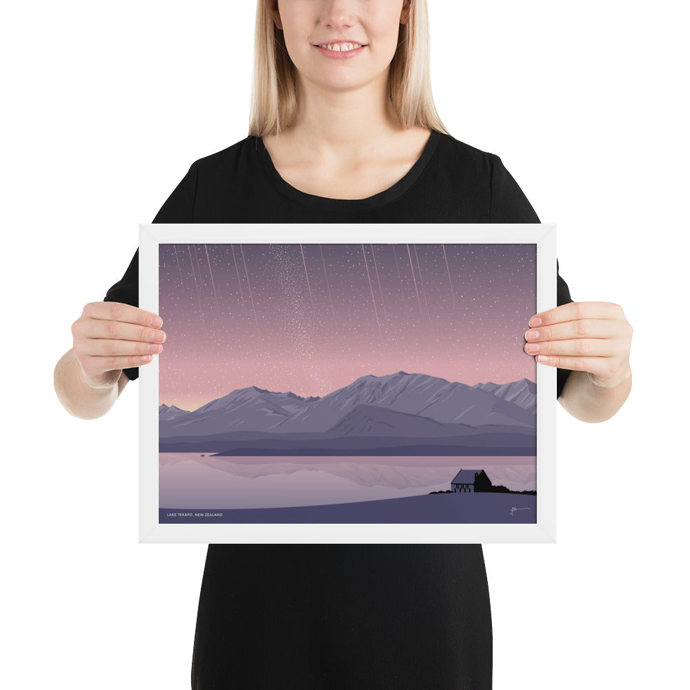 Lake Tekapo Night Sky, New Zealand Art Print