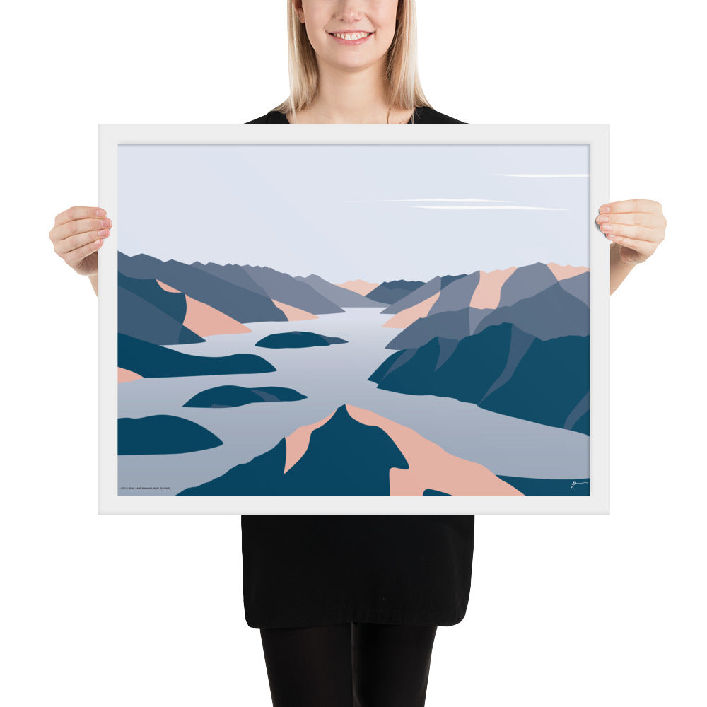 ROY'S PEAK, Lake Wanaka, New Zealand Modern Mountain Art Print