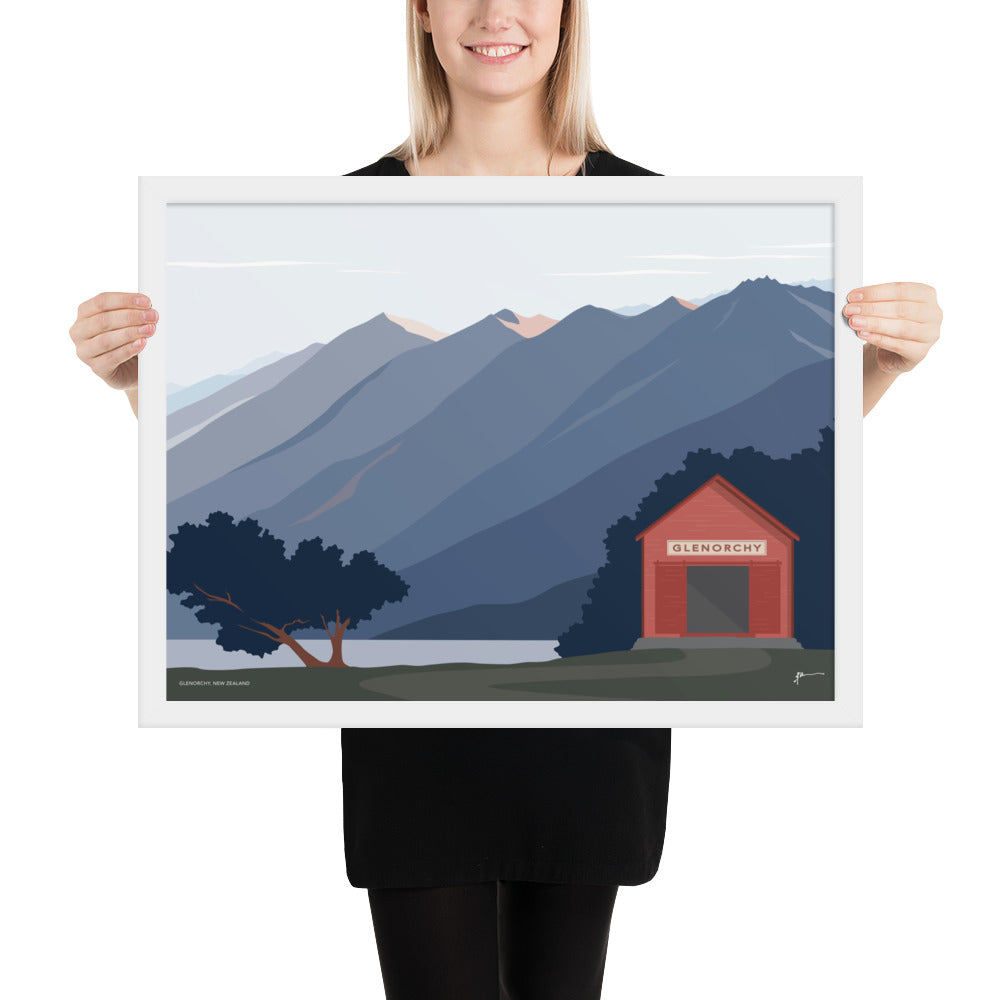 Glenorchy, Lake Wakatipu, New Zealand Mountain Art Print